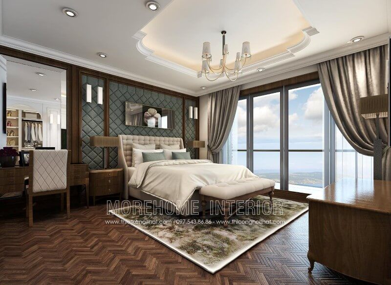  Gợi ý mẫu giường ngủ bọc da cho căn hộ chung cư cao cấp phong cách tân cổ điển